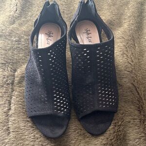 Style & Co. Black Perforated Boots